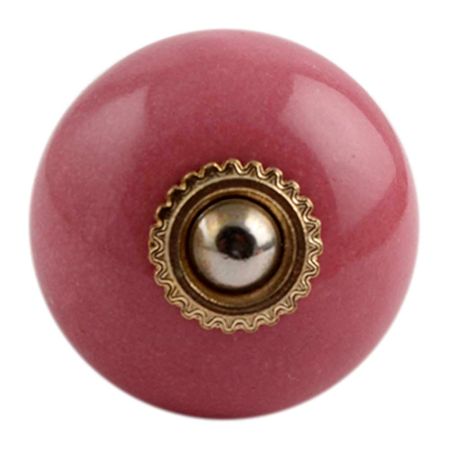 Dark Pink Golden Fitting Ceramic Drawer Knob Online